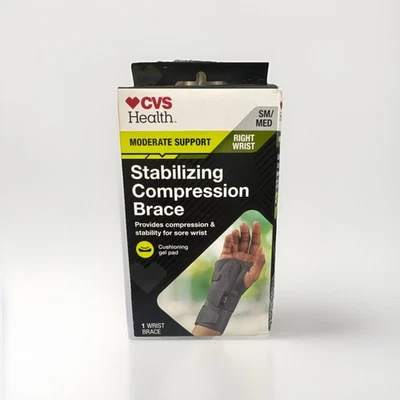 Soporte de compresión CVS Health - Soporte moderado, muñeca derecha (S/M) caja dañada Foto 1 de 2