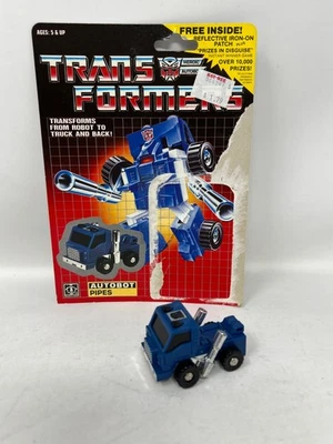 Vintage Transformers 1985 G1 Autobot PIPES with Card Back - Image 1 of 4