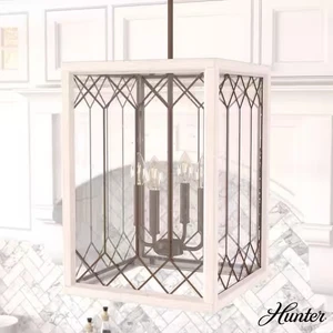 Hunter Fans - Chevron - 4 Light Pendant In Casual Style-20.5 Inches Tall and 14 - Picture 1 of 7