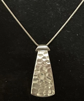 Silpada Sterling Silver Hammered Pendant Necklace 19.5” - Image 1 of 4