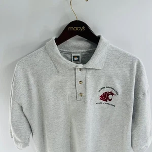 Vintage 90s Washington State Cougars Polo Shirt Embroidered Logo XL - Picture 1 of 7