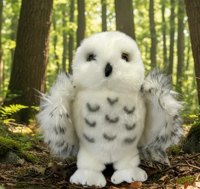 Плюшевая игрушка Douglas Cuddle Snowy Owl белая черная пятнистая мягкая игрушка размах крыльев - Изображение 1 из 4