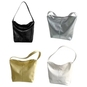 Women PU Leather Shoulder Bag Large Capacity Armpit Bag Aesthetic Handbag - Picture 1 of 12