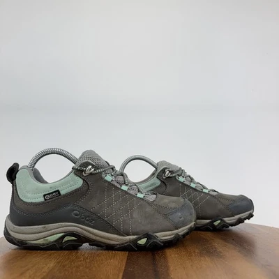 Womens Oboz Sapphire Low B-Dry Gray Wide Outdoor Athletic Hiking Shoes Size 6.5 - Image 1 of 4