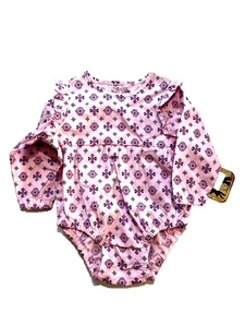 Wrangler Infant One Piece Pink Bodysuit Long Sleeve 3-6 Mo - Picture 1 of 4