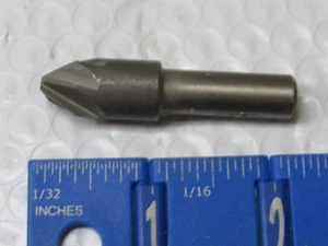 1/2" 30 DEGREE 6 FLUTE HIGH SPEED STEEL CHATTERLESS COUNTERSINK 3/8" SHANK - Picture 1 of 2