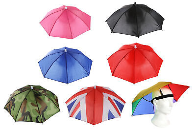 Novelty Umbrella Hat - Festival Rave Outdoor Foldable Fishing Cap Joke Gift Sun • 3.99£