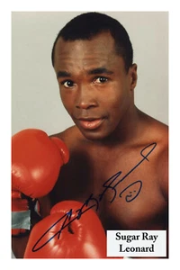 Sugar Ray Leonard Signed Photo Print Poster Autograph Boxing - Picture 1 of 1