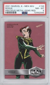 2021 X-Men Metal Universe Precious Metal Gems PMG Red high #156 ROGUE /100 PSA 8 - Picture 1 of 2