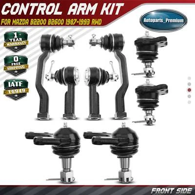 8x Inner & Outer Tie Rod End w/ Ball Joint for Mazda B2200 B2600 1987-1993 RWD - Image 1 of 4