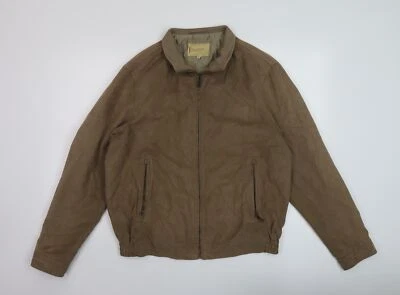 Marks and Spencer Mens Brown Jacket Size M Zip - Image 1 of 4