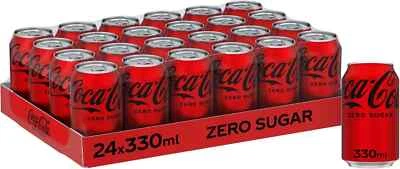 Coca Cola Zero Sugar 24 x 330ml Cans 330 ml (Pack of 24) - Image 1 of 4