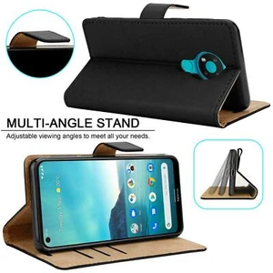 For All New/Old Nokia Mobiles Premium Leather Wallet Flip Book Smart Case Cover  - Picture 1 of 15