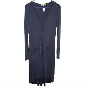 By Together, Blank Paige Ribbed Button UP Pocket CARDIGAN Dress SZ LARGE Duster - Bild 1 von 5