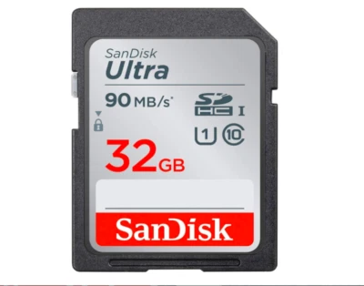 32GB SD Card SanDisk Ultra SDHC Class10 90MB/s Memory Quick HD Transfer Speeds - Image 1 of 4