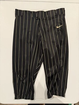 Pantalón de béisbol Nike Vanderbilt Prime bolsillos traseros para hombre L AV4812 negro dorado Foto 1 de 2