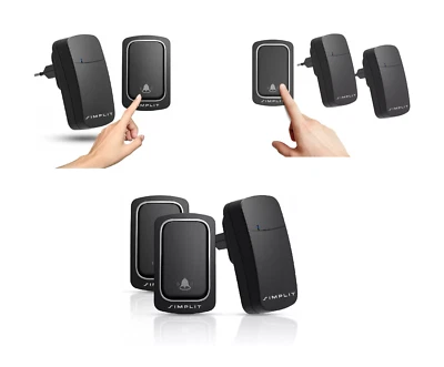 SIMPLIT SET Funkgong Türklingel Reichweite Funkklingel 280m Funk Klingel Kabellos QX-001