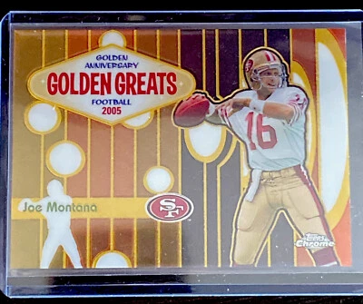2005 Topps Chrome Golden Greats Joe Montana GA1 Mint! San Francisco 49ers HOF - Image 1 of 2