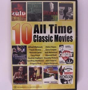 10 All Time Classic Movies DVD 4 Disc Set -Sinatra Grant Hepburn Hitchcock (22) - Picture 1 of 2
