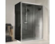 Duschseitenwand für Gleittür Schulte Kristall/Trend 800x1850 mm Echtglas grau ch