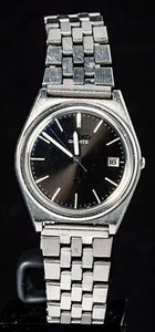 Seiko grau schwarzes Zifferblatt Herren Quarzuhr -- funktioniert, Ø35mm Gehäuse - Bild 1 von 7