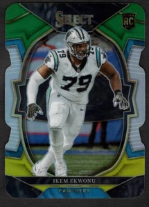 2022 Ikem Ekwonu Select Die Cut Green & Yellow Concourse Rookie RC Panthers #34 - Picture 1 of 2