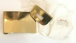 Vintage USMC Brass Dress Belt Buckle Plain NOS Free Shipping - Picture 1 of 7