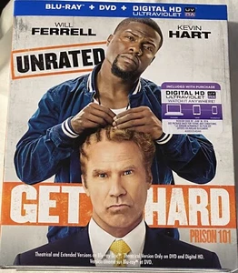 GET HARD: Unrated Edition BRAND NEW Blu Ray + DVD ; Kevin Hart Will Ferrel FS - Picture 1 of 2