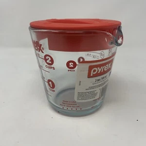 Pyrex Prepware 2 Tassen Glas Messen mit Deckel - Bild 1 von 5