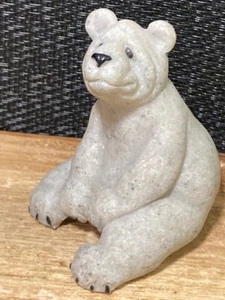 Second Nature Design Quarry Critters Bam Bam Gray Polar Bear Figurine 2000 Exc - Picture 1 of 5