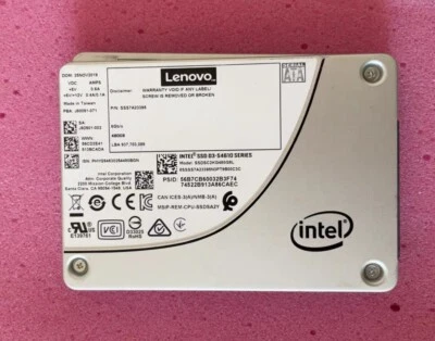 Lenovo Intel SSD D3-S4610 Series 480GB SSDSC2KG480G8L Solid State Drive - Image 1 of 2