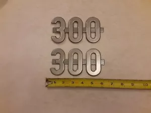 ** ( 2 ) Vintage 300 Script Emblems Rat Hot Rod Mancave - Picture 1 of 7