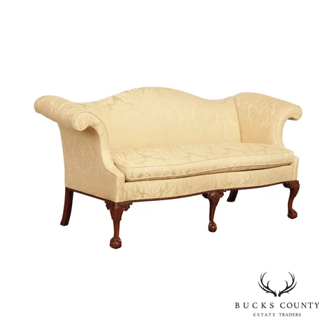 Southwood Chippendale Style Mahogany Ball and Claw Foot Sofa Cover
