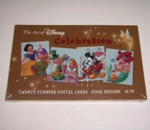 THE ART OF DISNEY booklet of 20 stamped post cards FACTORY SEALED NEW 4 designs - Picture 1 of 2