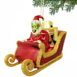 'Corpse Kringle' Zombie Santa Claus adorno de Navidad árbol de trineo de vidrio - Imagen 1 de 1