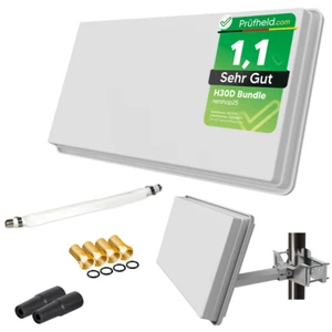 Sat Flachantenne H30D1+ mit Fensterhalterung Digital Single Sat Anlage 1 TV - Bild 1 von 9