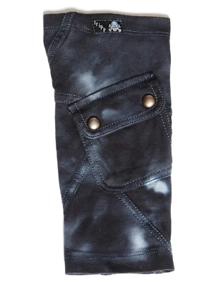 TRIPP NYC JEANIE ACID WASH APOCALYPTIC PUNK GOTHIC ARMWARMER BIKER ROCKER GLOVES - Image 1 of 4