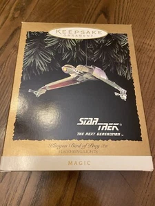 1994 Hallmark Andenken Magic Ornament klingonischer Greifvogel Star Trek TNG - Neu in OVP - Bild 1 von 3