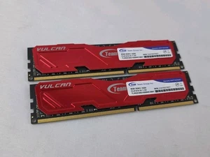 16GB(8GBx2) TeamGroup Vulcan Red TLRED38G1600HC9BK DDR3 1600MHz CL9 DIMM - Picture 1 of 3