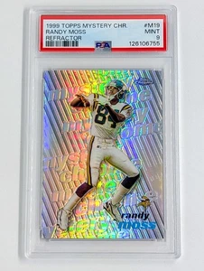 Topps Chrome Mystery Chrome Refractor 1999 #M19 Randy Moss PSA 9 Vikings Salón de la fama - Imagen 1 de 2