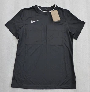 NIKE Women's Size S Dri-Fit Chest Pockets Referee Short Sleeve Jersey $80 Black - Picture 1 of 12