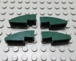 LEGO Lot of 4 Dark Green 3x1 Curved Slope Pieces - Picture 1 of 1