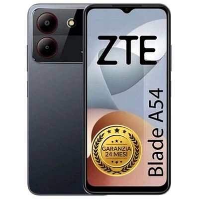 ZTE BLADE A54 4G (6.6") 4GB RAM 128GB Grey DUAL SIM SMARTPHONE GARANZIA ITALIA - Immagine 1 di 3