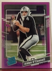 Aidan O'Connell 2023 Donruss Claramente Clasificado Novato PÚRPURA #51/199 F10 - Imagen 1 de 1