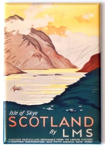 Poster da viaggio Isola di Skye Scozia FRIDGE MAGNET - Foto 1 di 3