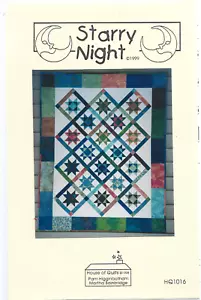 Quilt Pattern by House of Quilts-Starry Night-52" x 64" Finished - Picture 1 of 1