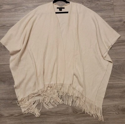Suave Fluido Boho Flecos Kimono Chal Suéter Talla Única Tejido Capa Foto 1 de 4
