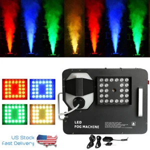 1500W Smoke Fog Machine Upward Spray 3IN1 RGB 24 LED Light with Wireless Remote - Picture 1 of 12