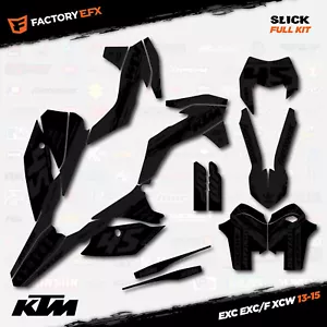 Blackout Slick Graphics Kit fits KTM 13-16 EXC EXC/F XCW 125 250 300 450 - Picture 1 of 5