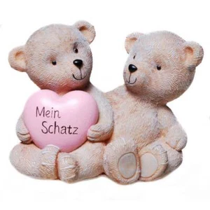 Spardose Bärchenpaar "Mein Schatz" mit Pfropfen - Picture 1 of 1